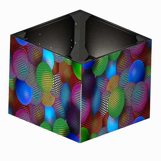 N'ihu Ọrụ 90 Degree LED Panel Maka Squre Kọlụm Ikanam Ngosipụta